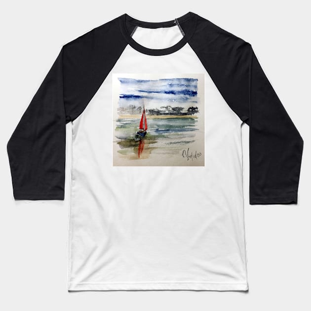 Red Sails in North Norfolk Baseball T-Shirt by bobpetcher